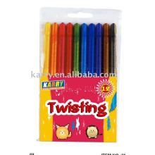 Twisting color crayon